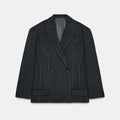 Women Casual Women's Blazer Pant Suits Loose Lapel Doube-Breasted Top Straight Pants Lady Set 2025 Autumn New 2 Pieces Set
