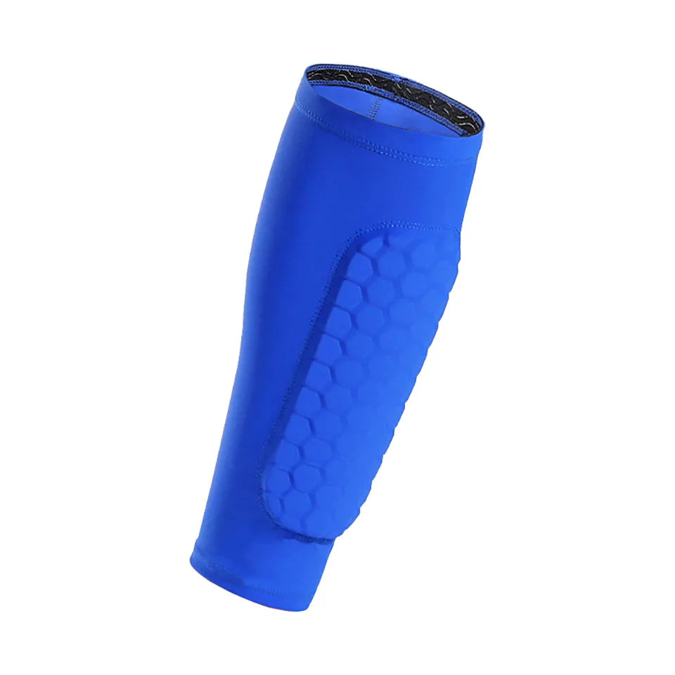 Loogdeel 1Pcs Honeycomb Calf Socks Men Football Anti-collision Anti Slip Fixed Legging Covers Foot Guard Leg Protection Sleeves