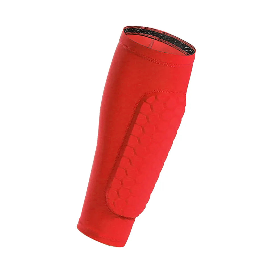 Loogdeel 1Pcs Honeycomb Calf Socks Men Football Anti-collision Anti Slip Fixed Legging Covers Foot Guard Leg Protection Sleeves