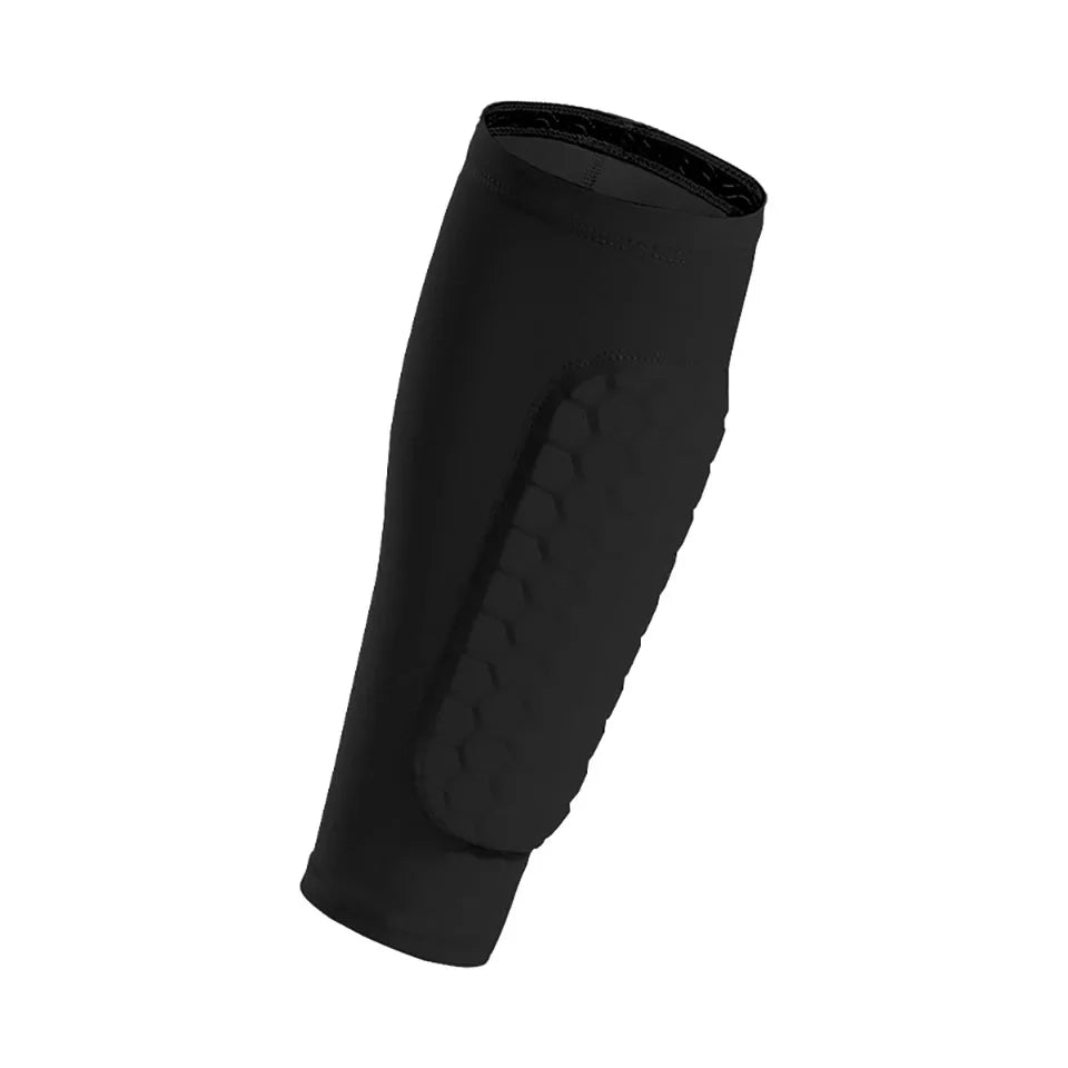 Loogdeel 1Pcs Honeycomb Calf Socks Men Football Anti-collision Anti Slip Fixed Legging Covers Foot Guard Leg Protection Sleeves