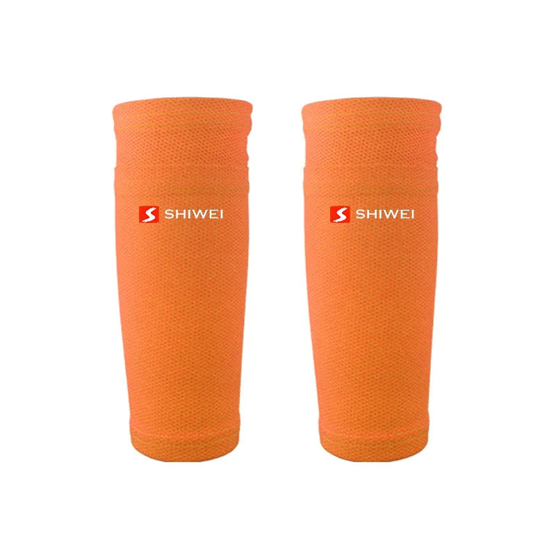 1 Pair Sports Safety Shin Pads Sleeves Breathable Football Shin Holder Instep Socks Nylon Leg Guard Sleeves for Boys Men