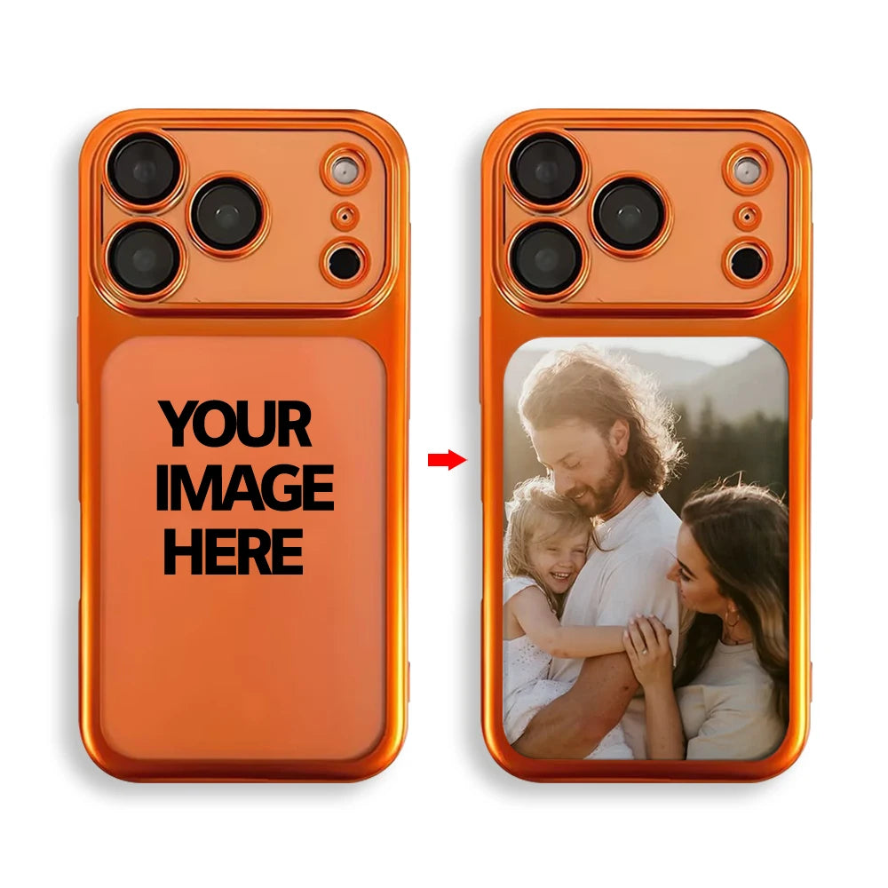Luxury Matte Hard PC Ultra Slim Case for iPhone 17 Pro Max 16 15 14 13 Plating Camera Film Protector Customized couple photos