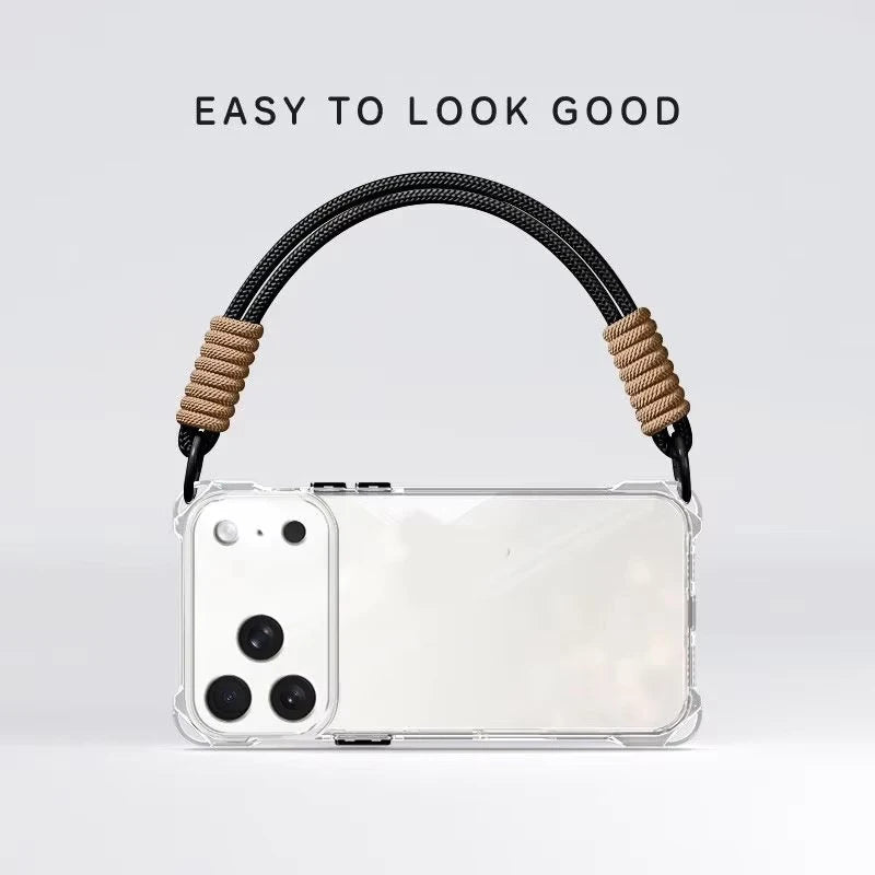 Crossbody Phone Case with Lanyard For iPhone 17Air 16 Pro Max 15 14 13  чехол на айфо Necklace Strap Cord Soft Cover