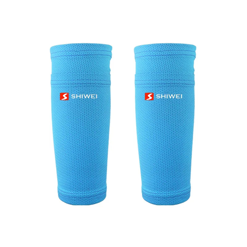 1 Pair Sports Safety Shin Pads Sleeves Breathable Football Shin Holder Instep Socks Nylon Leg Guard Sleeves for Boys Men