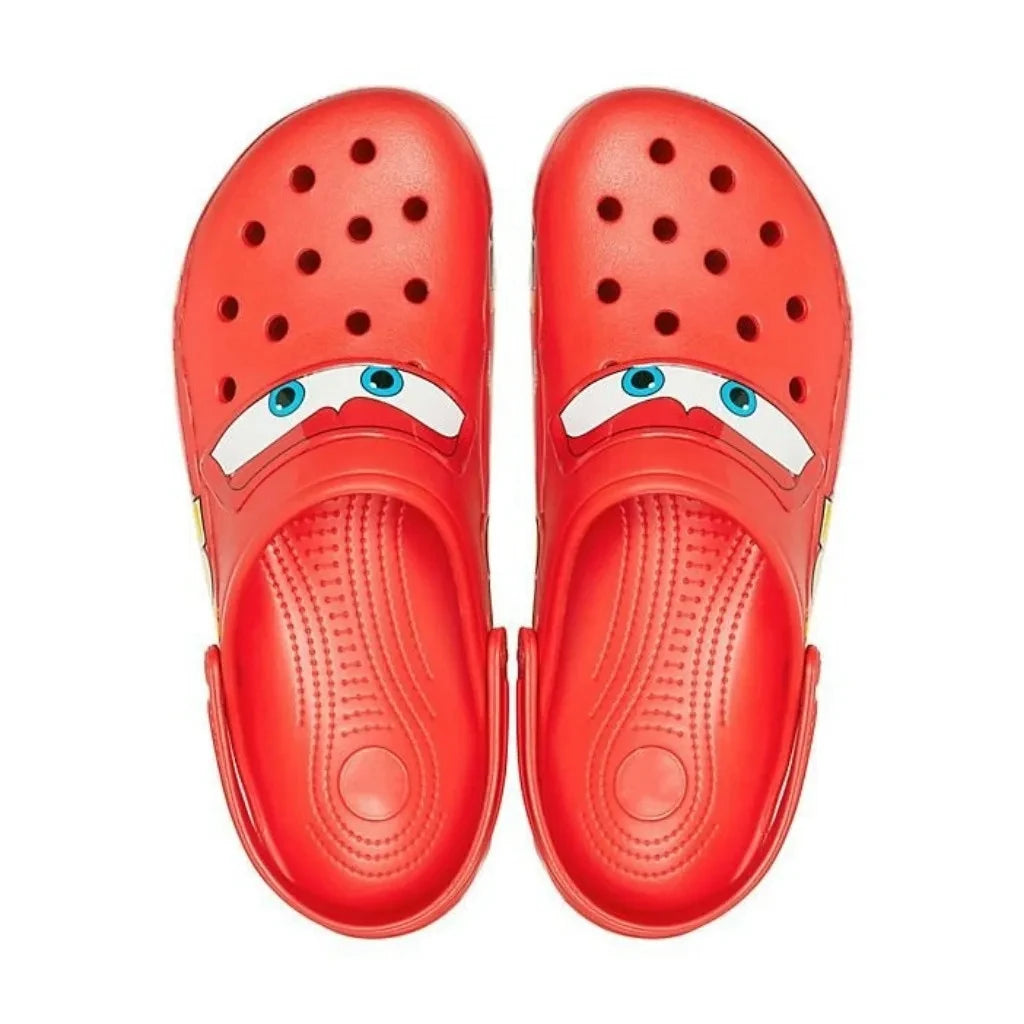 Lightning Mcqueen Outdoor Beach Holey Shoes Cartoon Slippers Men Sandals Casual Ankle-Wrap Eva Car Flip Flops Shoes
