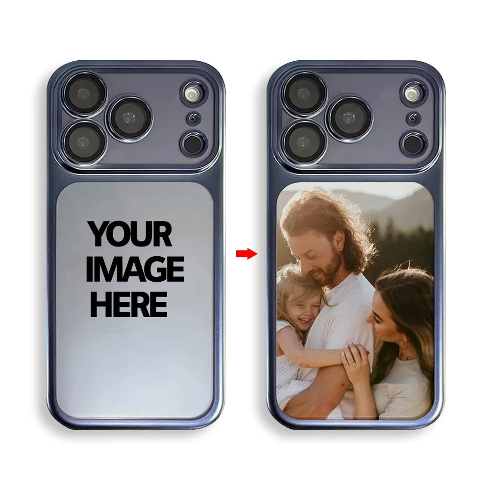 Luxury Matte Hard PC Ultra Slim Case for iPhone 17 Pro Max 16 15 14 13 Plating Camera Film Protector Customized couple photos