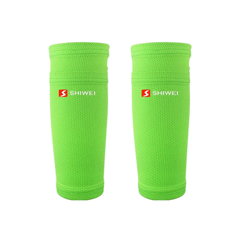 1 Pair Sports Safety Shin Pads Sleeves Breathable Football Shin Holder Instep Socks Nylon Leg Guard Sleeves for Boys Men