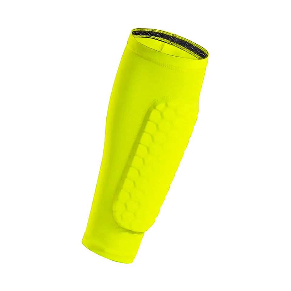 Loogdeel 1Pcs Honeycomb Calf Socks Men Football Anti-collision Anti Slip Fixed Legging Covers Foot Guard Leg Protection Sleeves